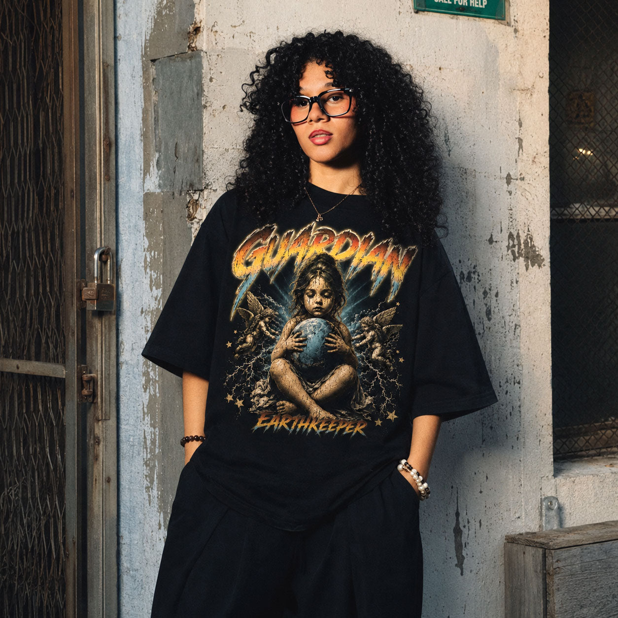 Guardian Earthkeeper Black Graphic T-Shirt