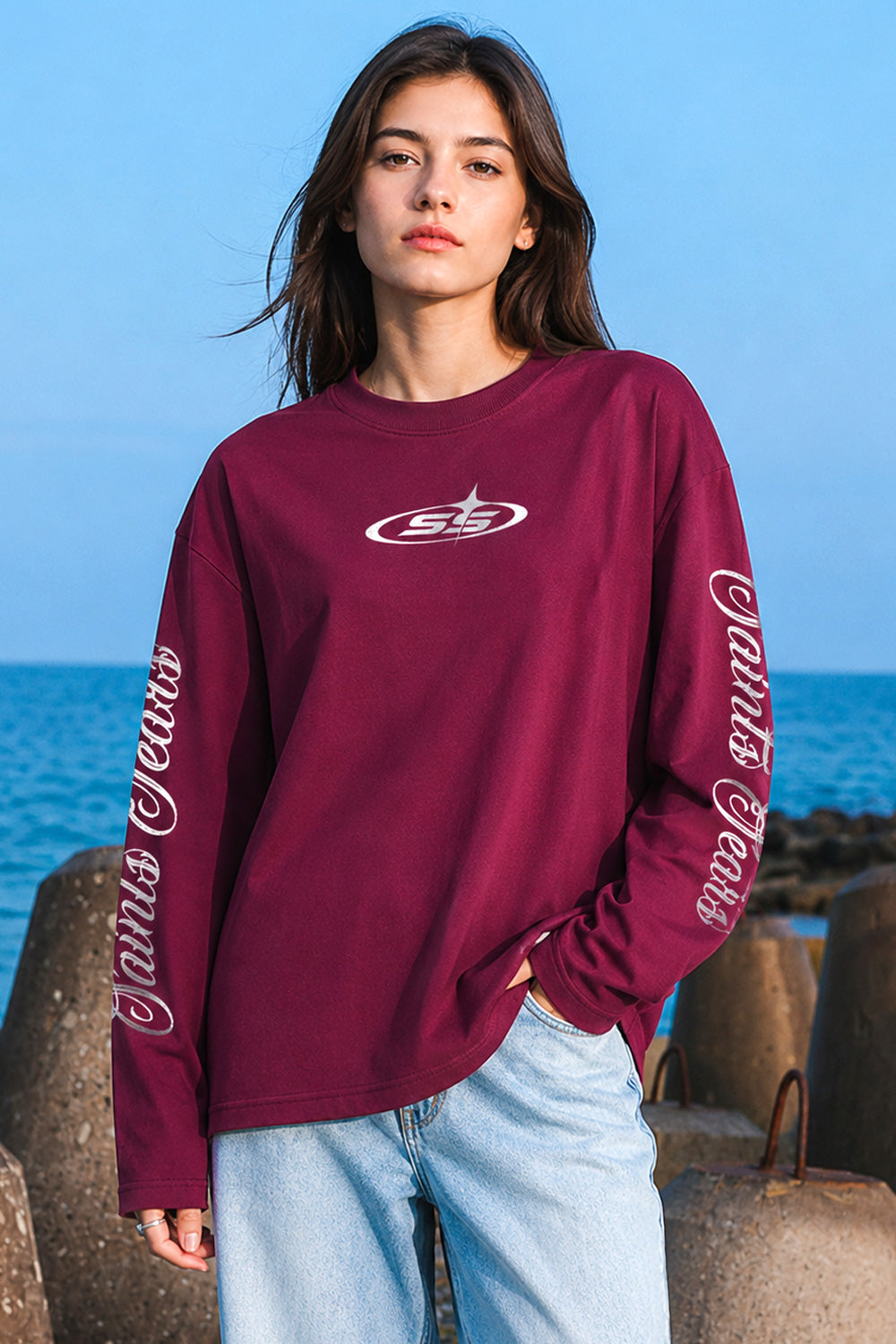 Saints Tears Oval SS Logo Long Sleeve Shirt
