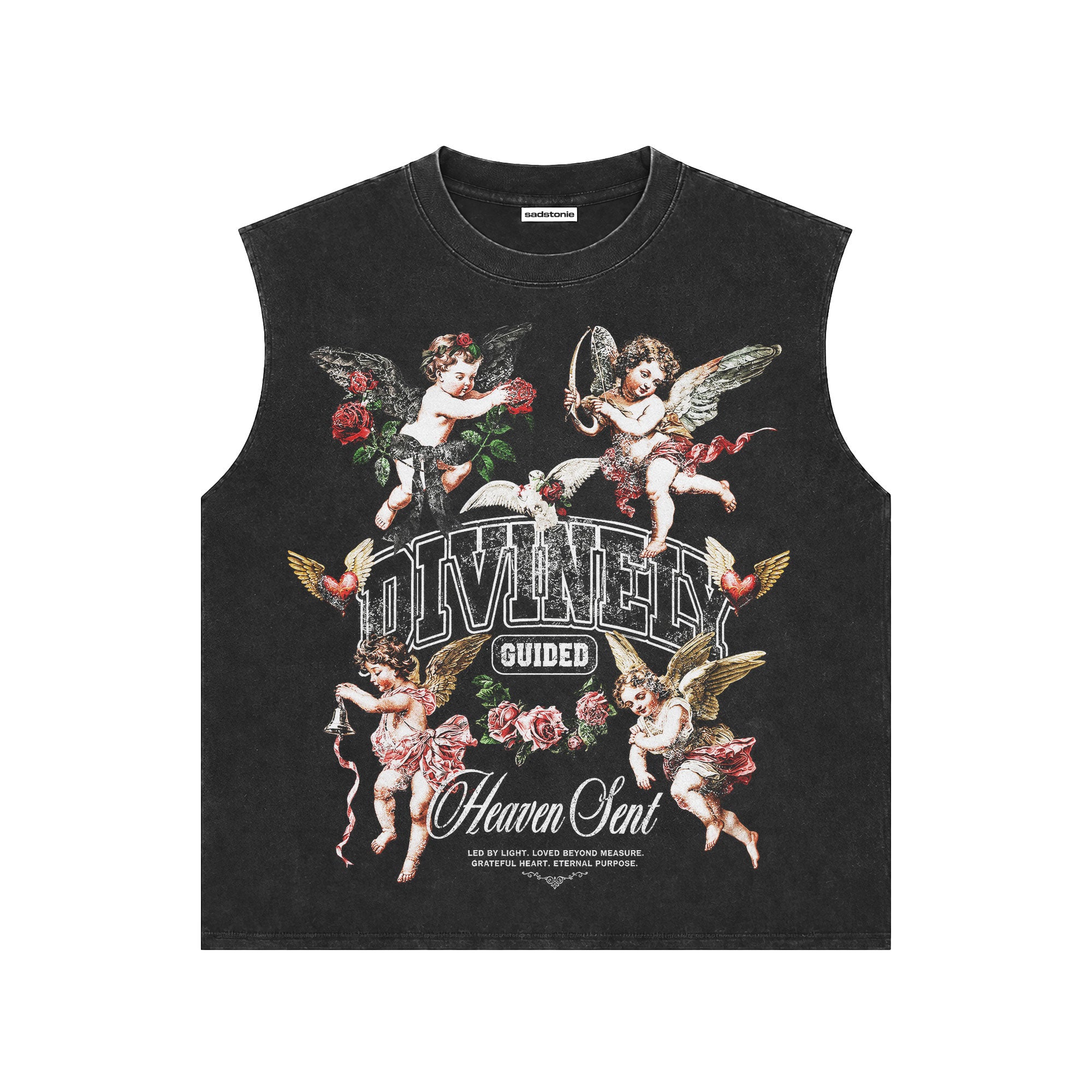 Divinely Guided Angel Graphic Muscle Tank