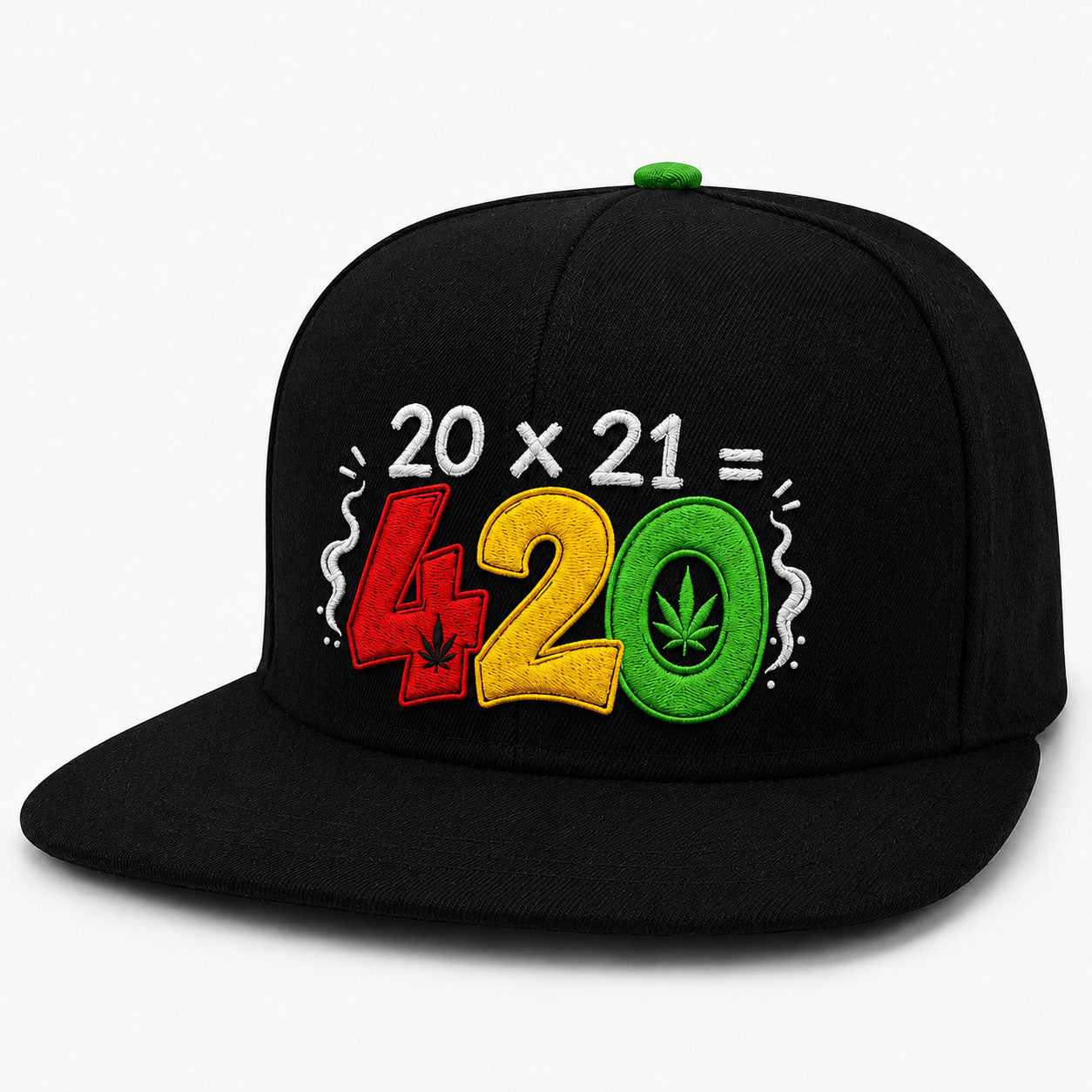 420 Math Equation Rasta Snapback Hat