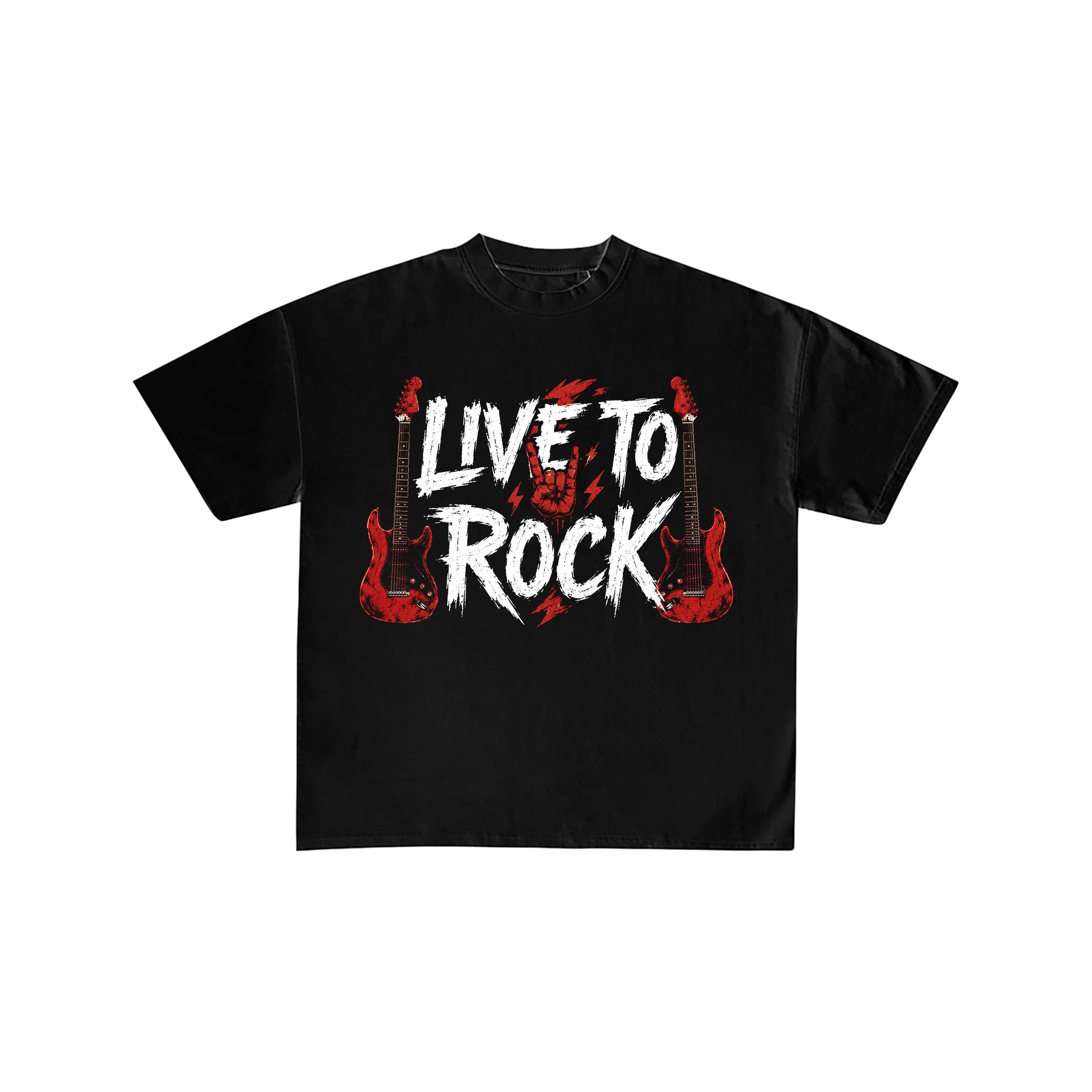 Live To Rock Heavy Metal Graphic Tee