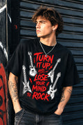 Turn It Up Rock Guitar Graphic Tee