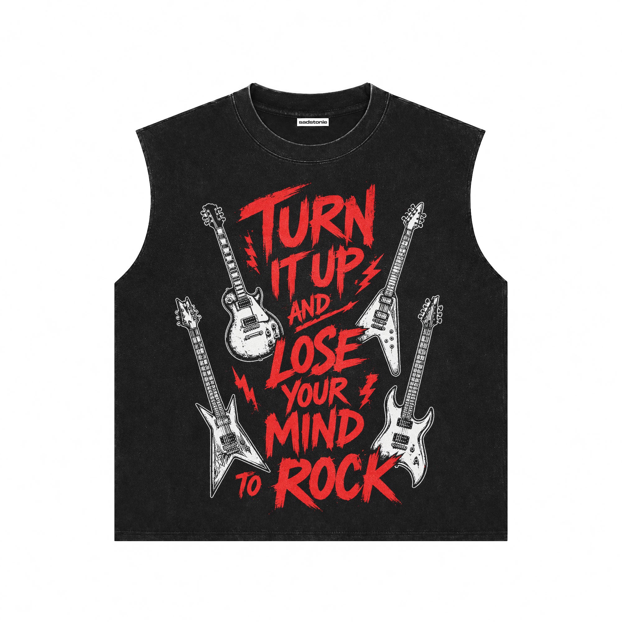Turn It Up Rock Vintage Crop Tank