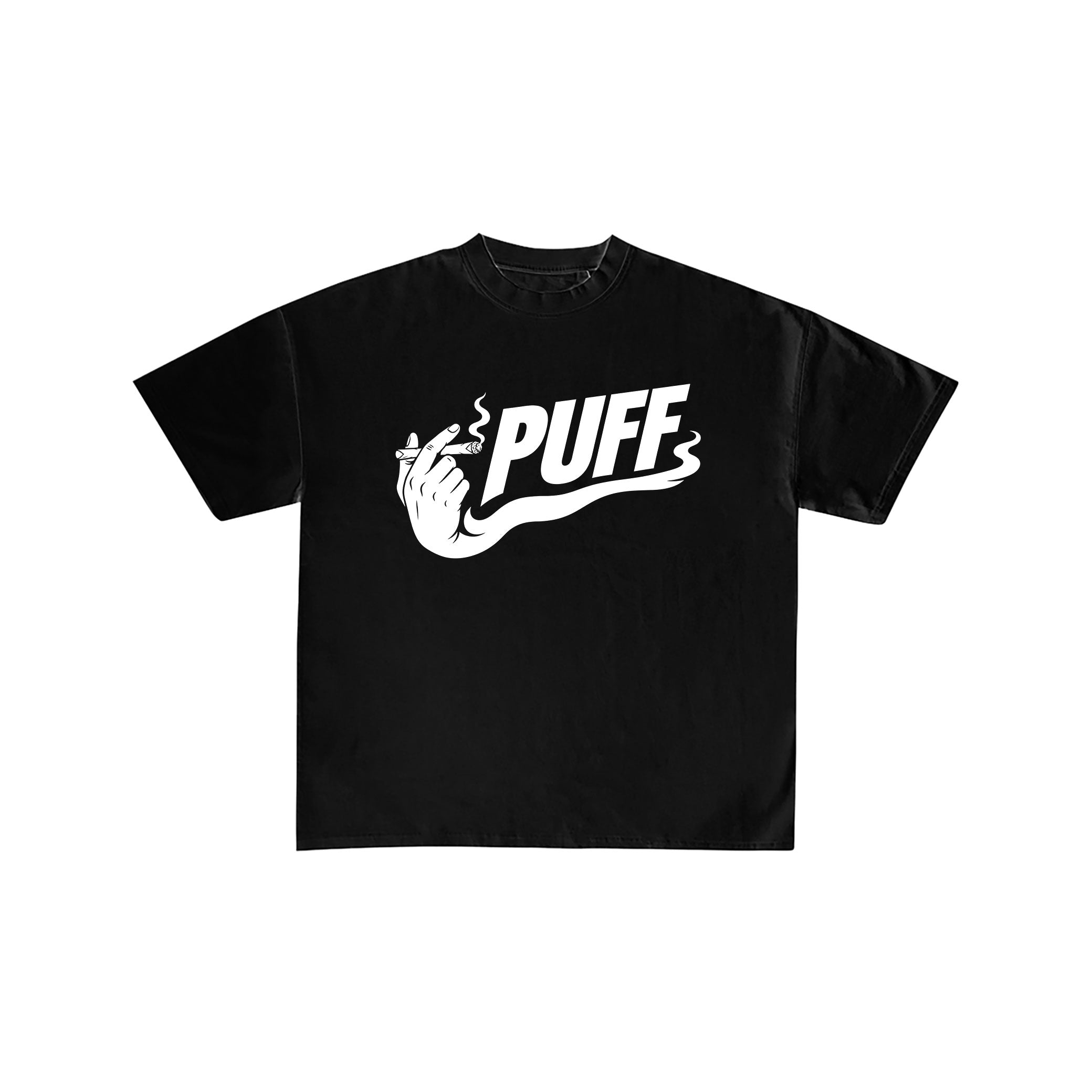 Puff Minimalist Cannabis Joint Graphic T-Shirt