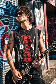Turn It Up Rock Vintage Crop Tank