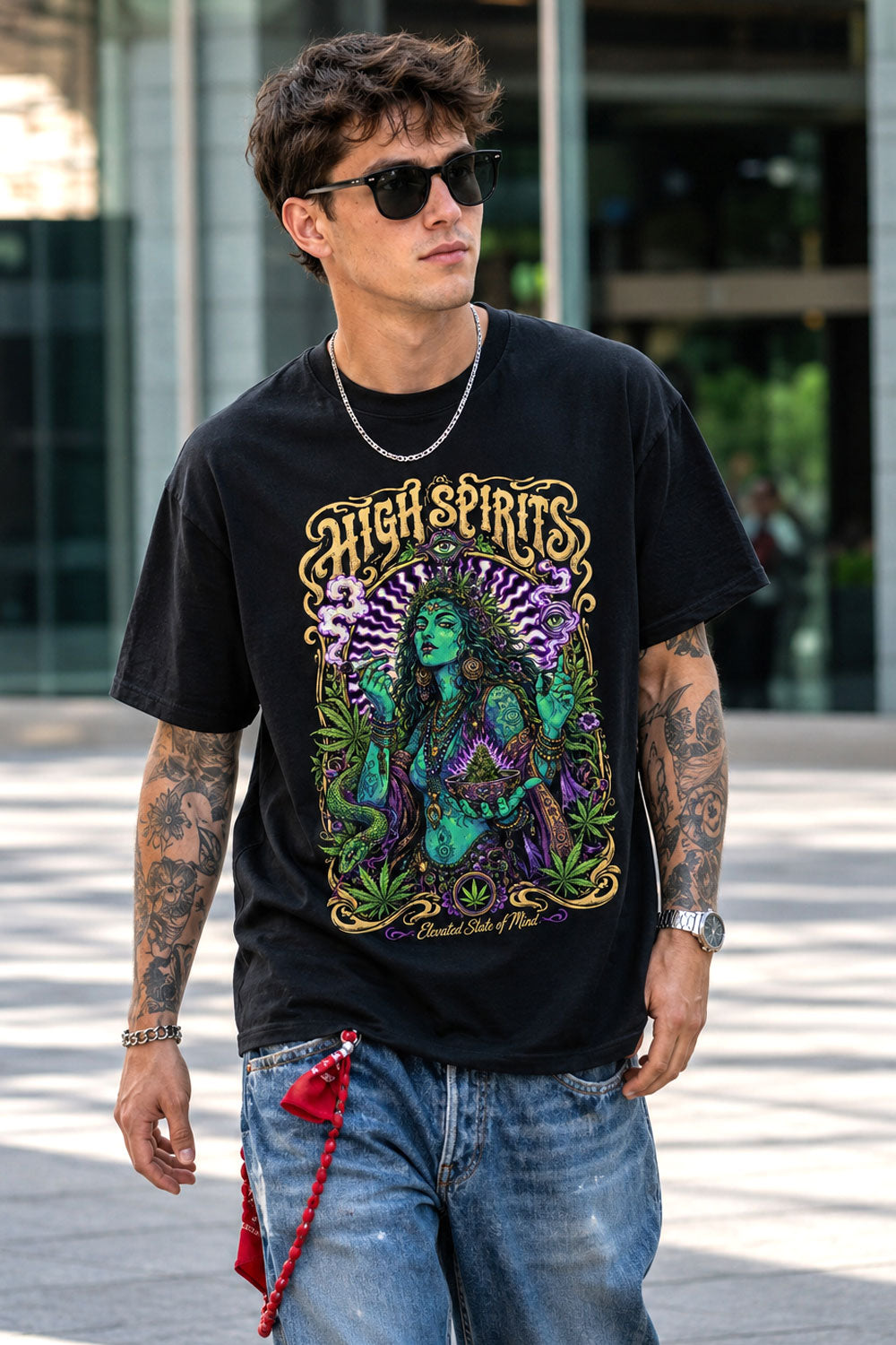 High Spirits Psychedelic Cannabis T-Shirt