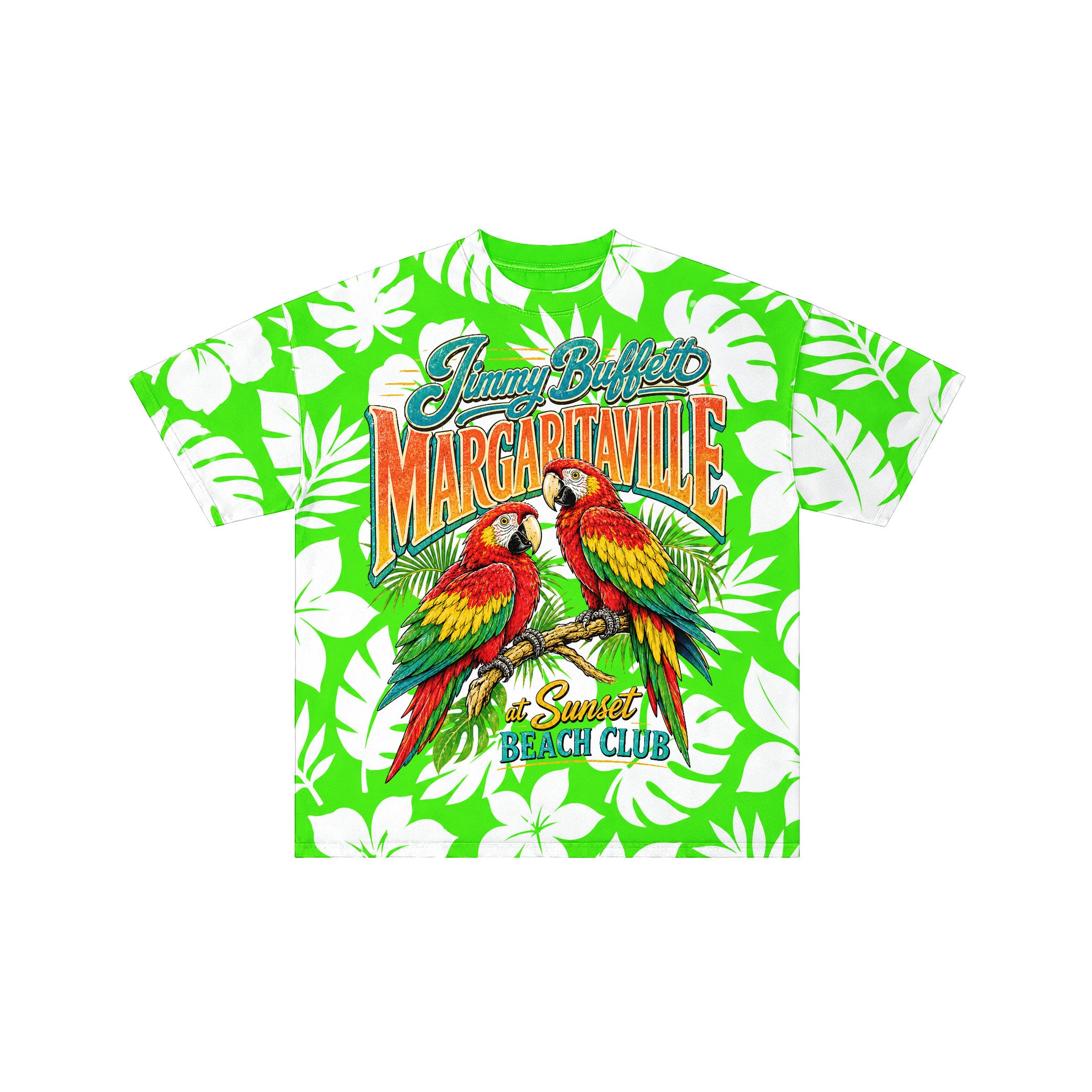 Jimmy Buffett Sunset Beach Club Green Tee