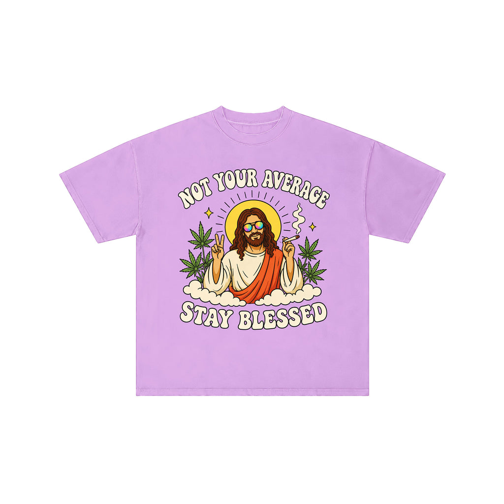 Stay Blessed Retro Cannabis Graphic Tee