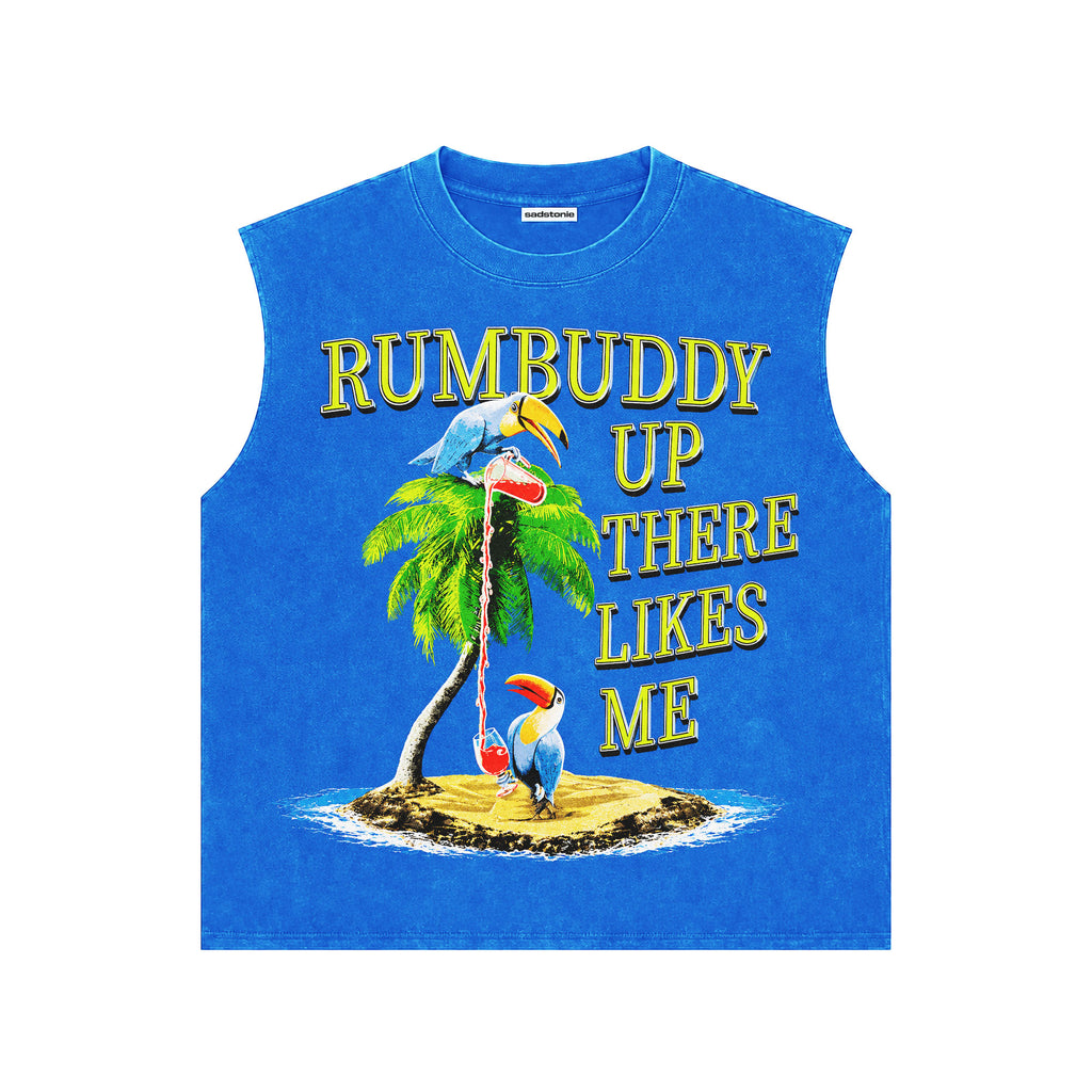 Rumbuddy Up There Likes Me Blue Tank Top