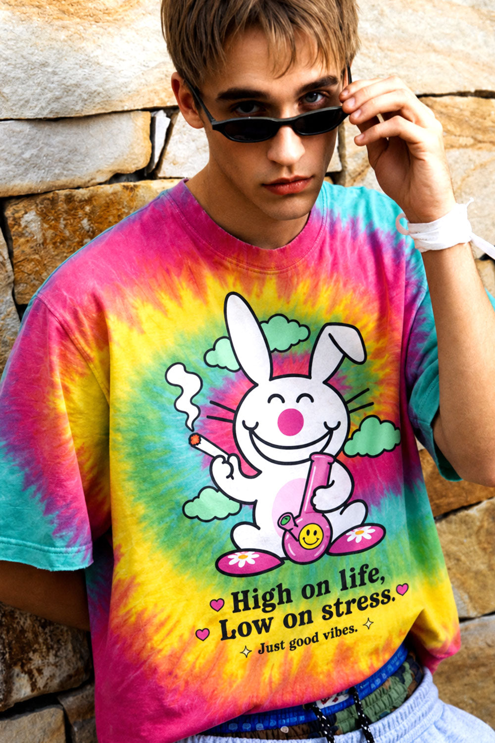Vintage High on Life 420 Graphic Tee