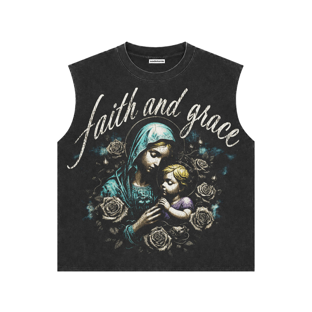 Faith and Grace Vintage Graphic Muscle Tee