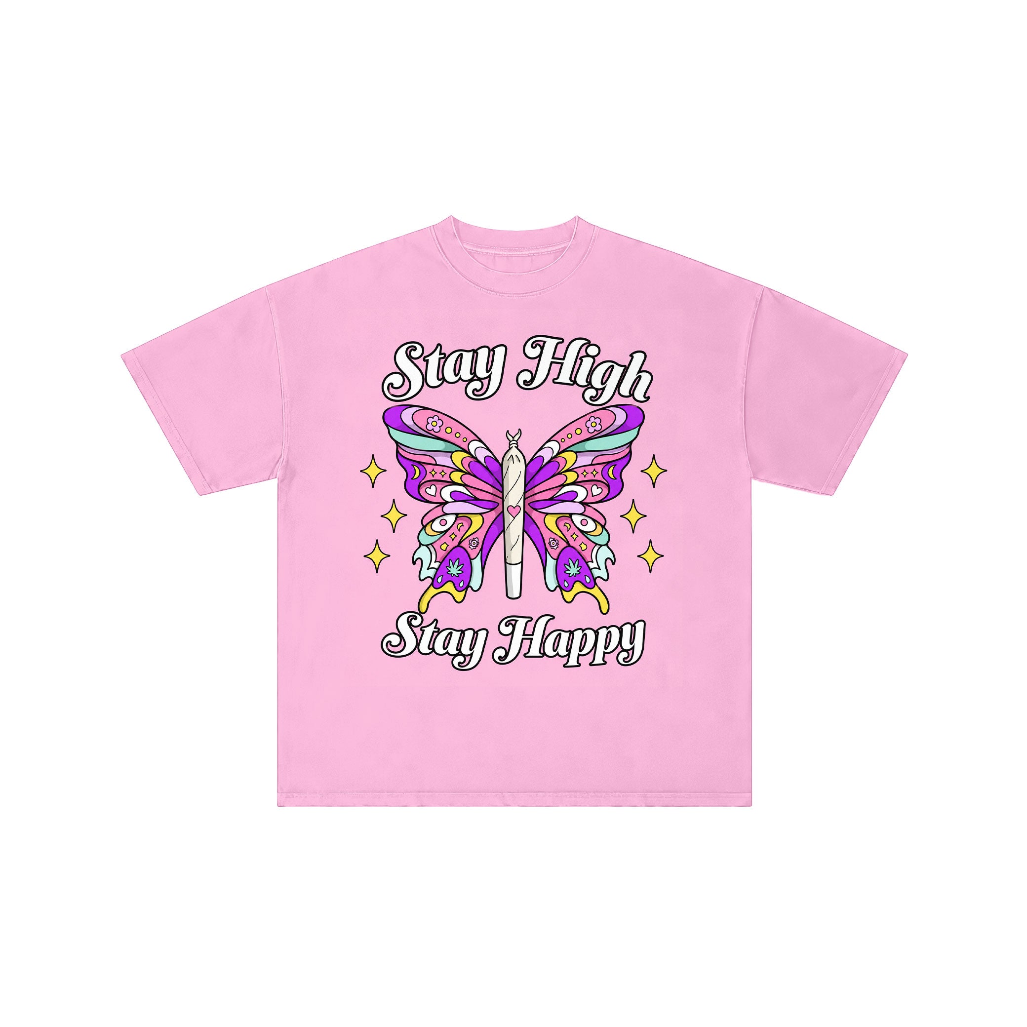 Stay High Butterfly Retro Graphic Tee