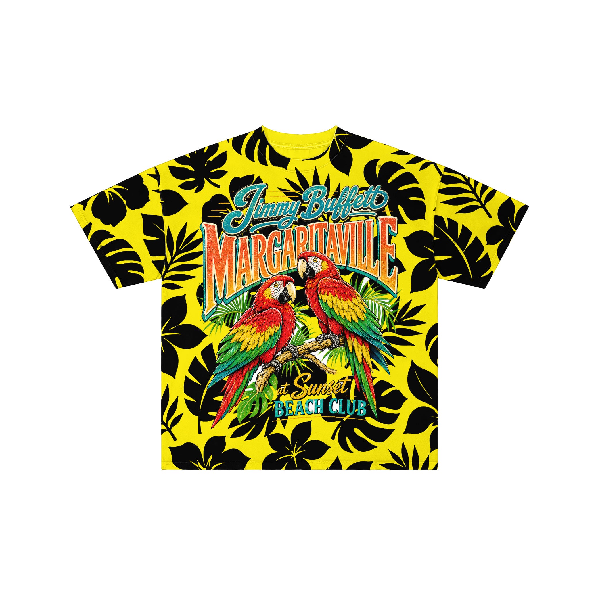 Jimmy Buffett Sunset Beach Club Yellow Tee