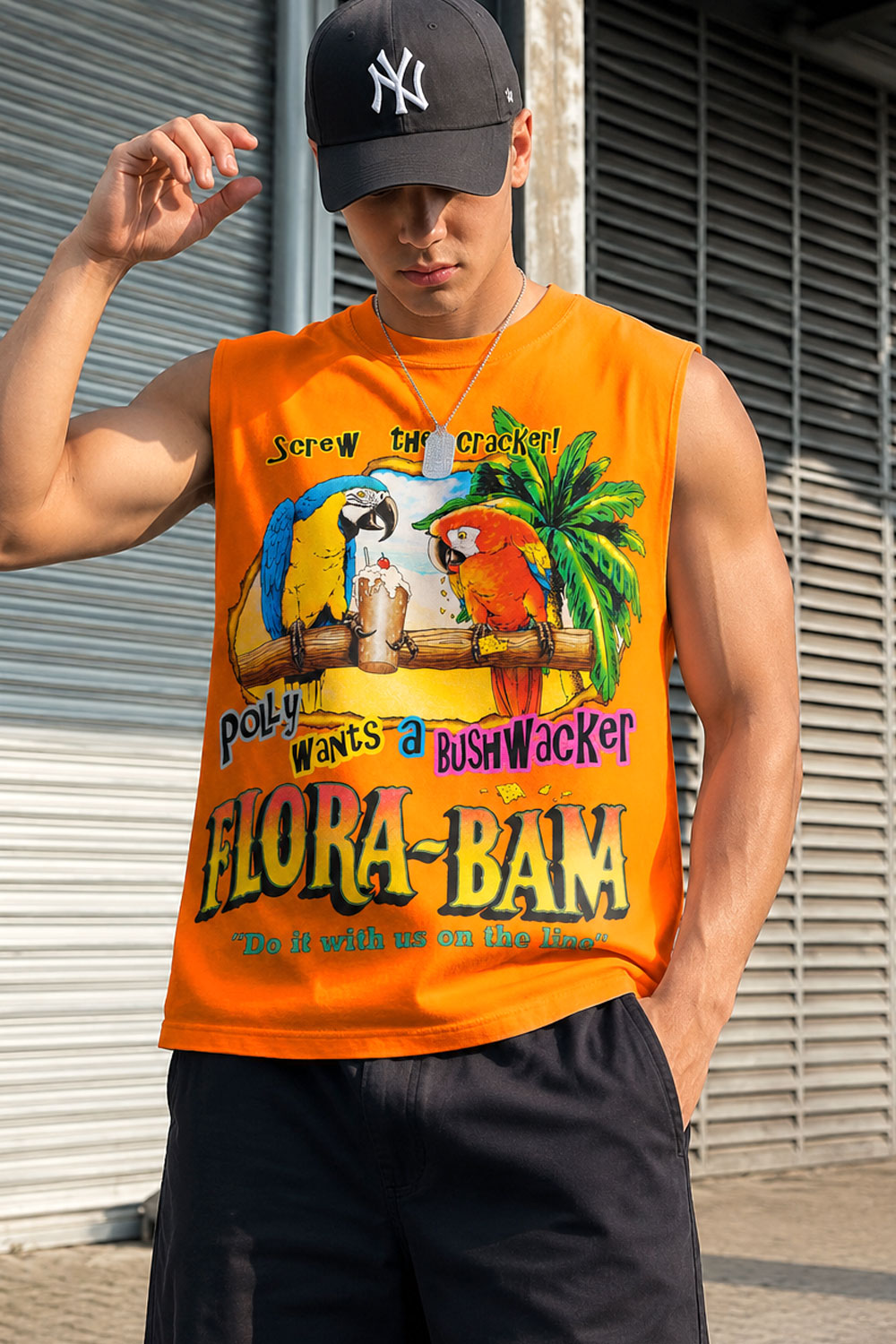 Flora-Bama Bushwacker Parrot Tank Top