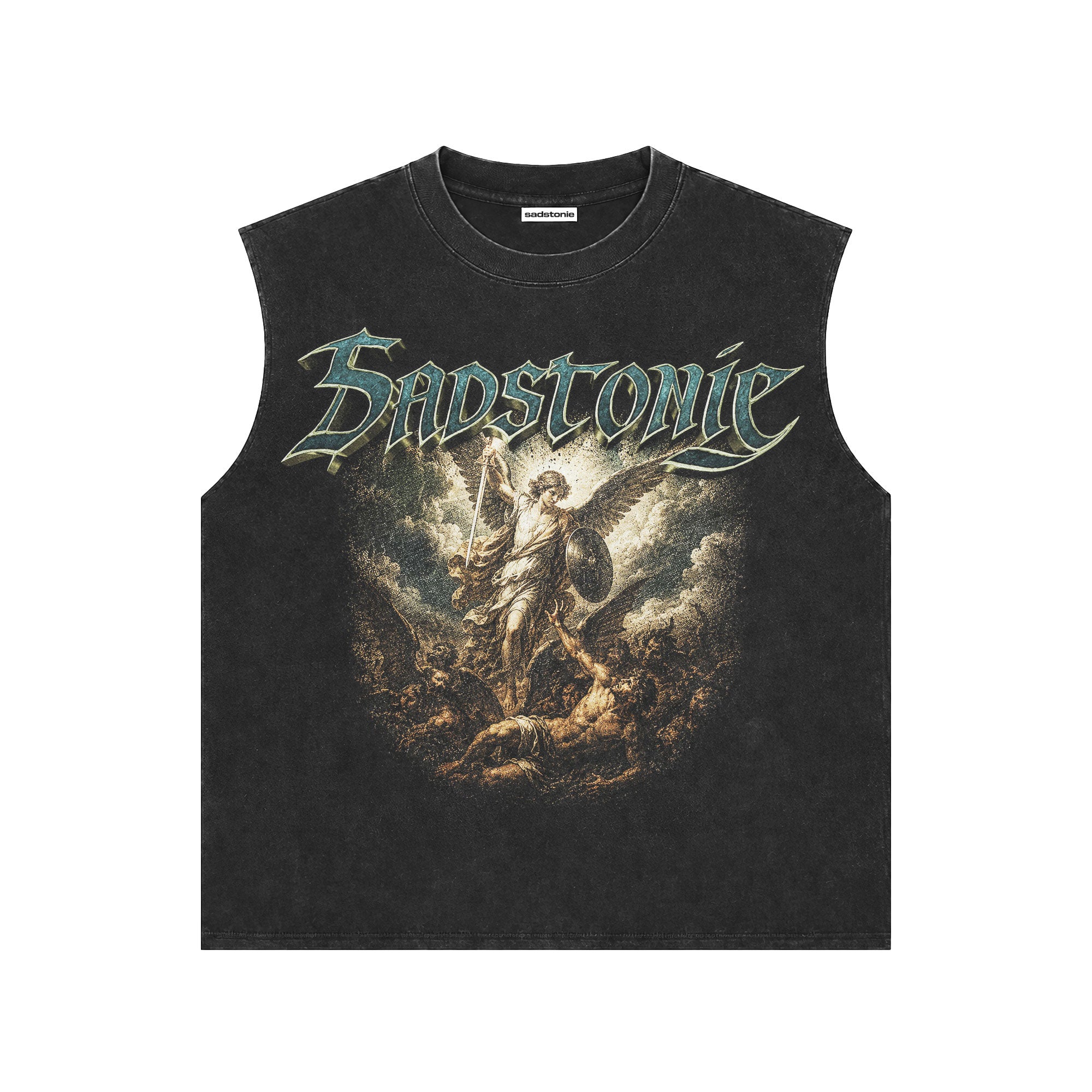Archangel Graphic Vintage Washed Sleeveless Tee