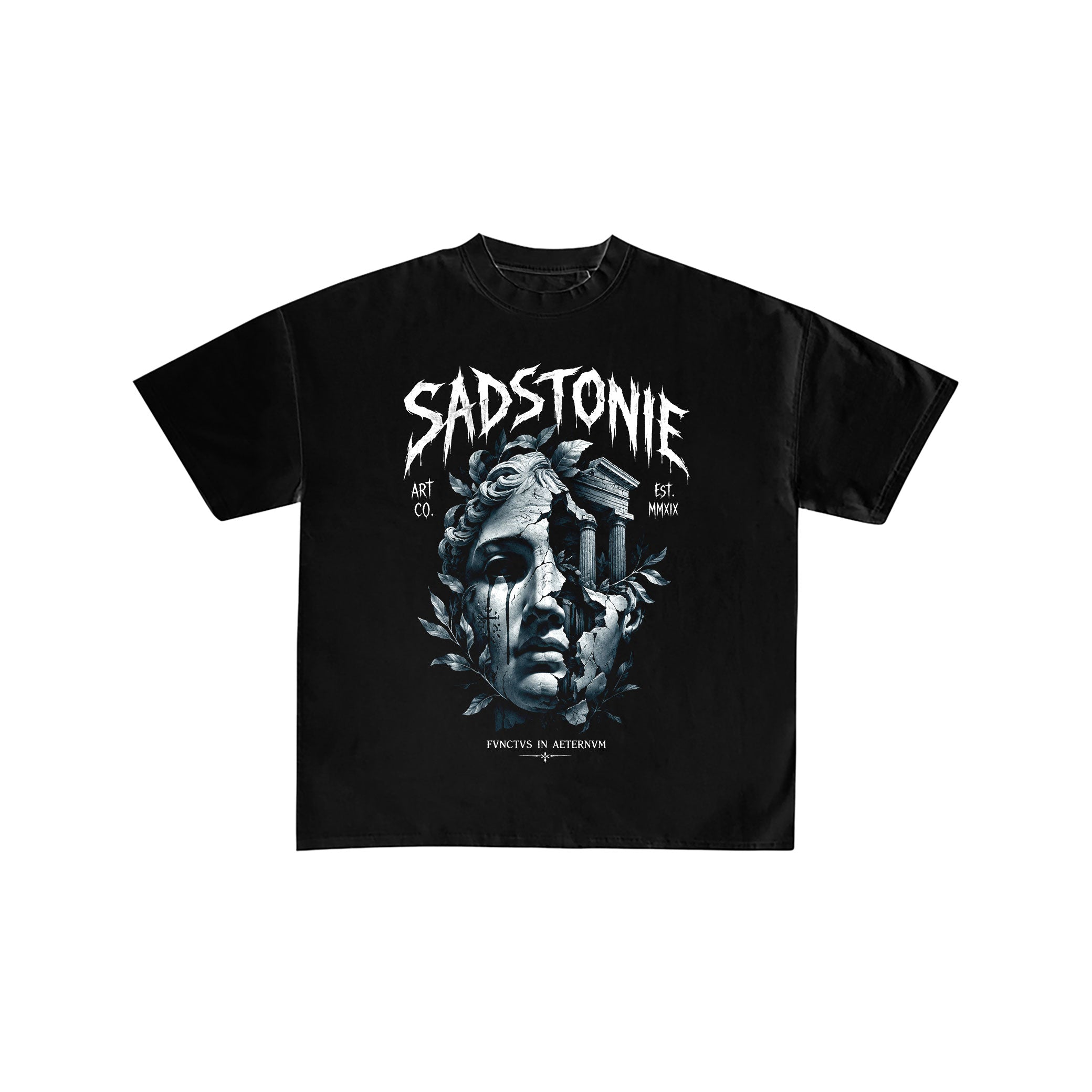 Greek Statue Graphic Tee Black T-Shirt