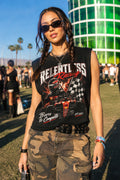 Relentless Racing Club Vintage Crop Tank