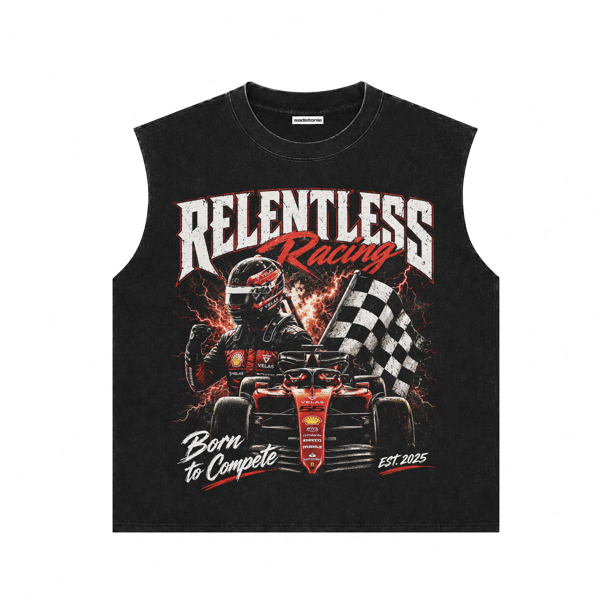 Relentless Racing Club Vintage Crop Tank