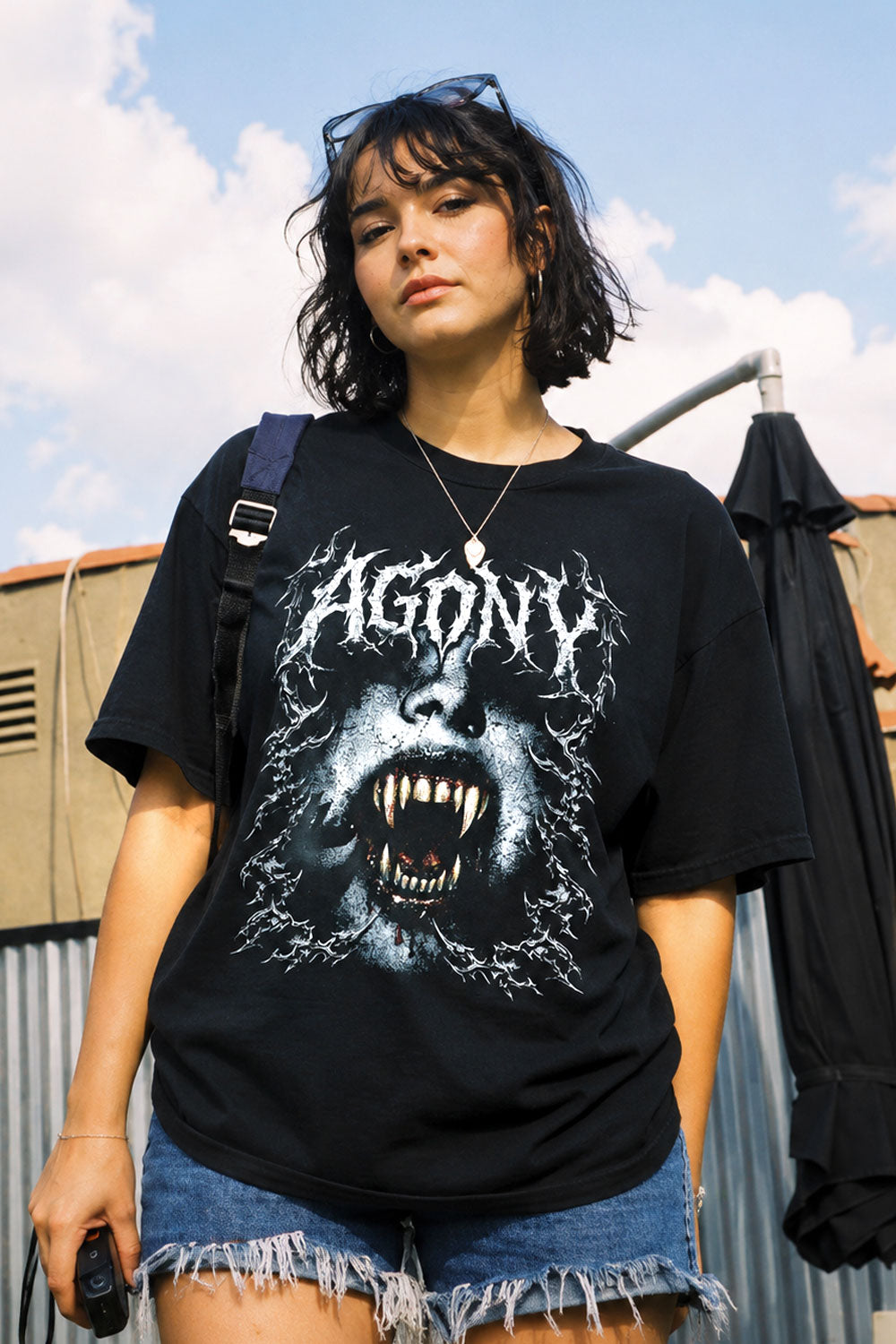 Agony Gothic Horror Vampire Graphic T-Shirt