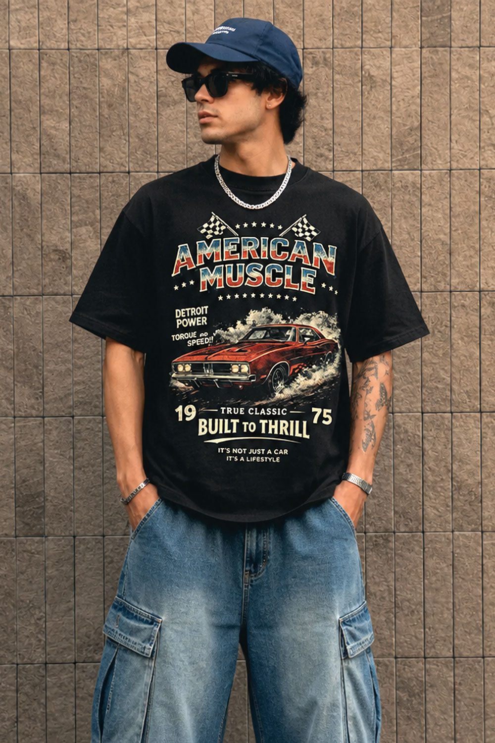 American Muscle 1975 Vintage Car T-Shirt