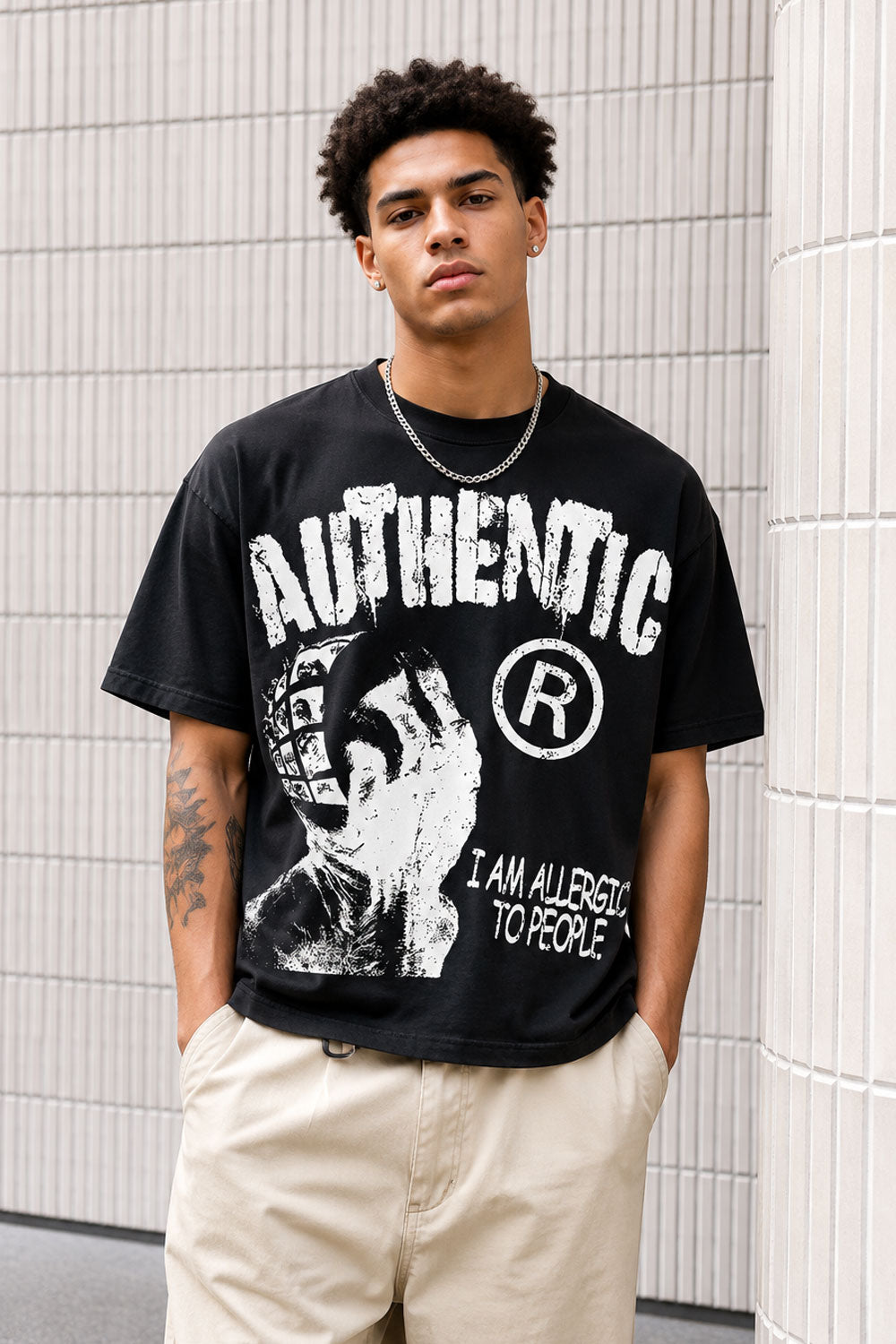 Authentic I Am Allergic To People T-Shirt