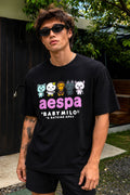 BAPE x aespa Baby Milo Black Shirt