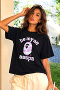 BAPE x aespa Be My Ae Black T-Shirt
