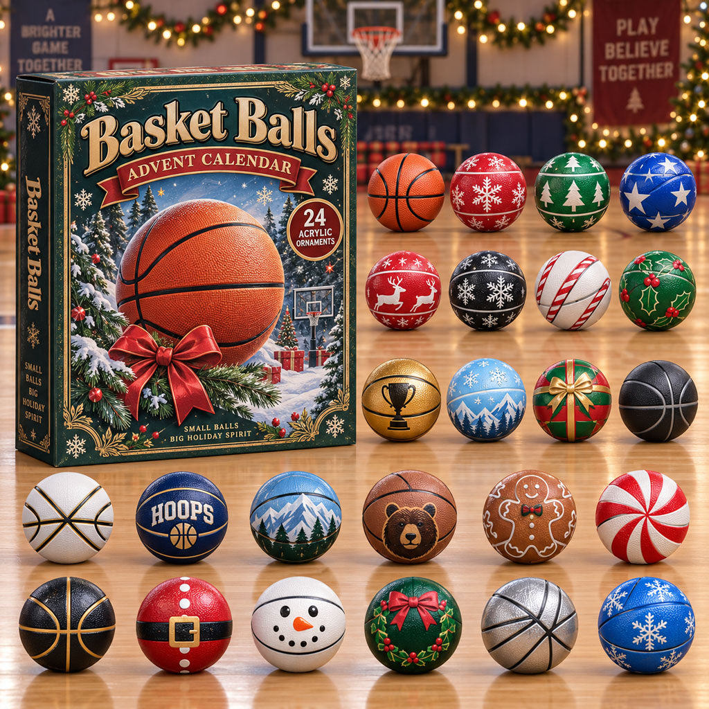 Basketballs 24-Day Acrylic Ornament Advent Calendar 2026