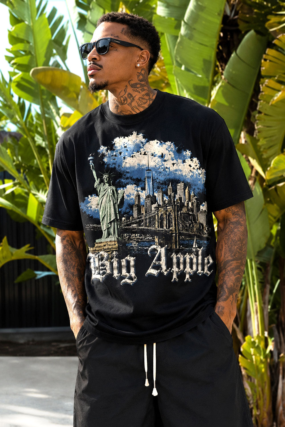 Big Apple New York City Graphic Oversized Tee