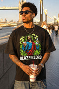 Blaze the Lord Jesus Black Graphic T-Shirt