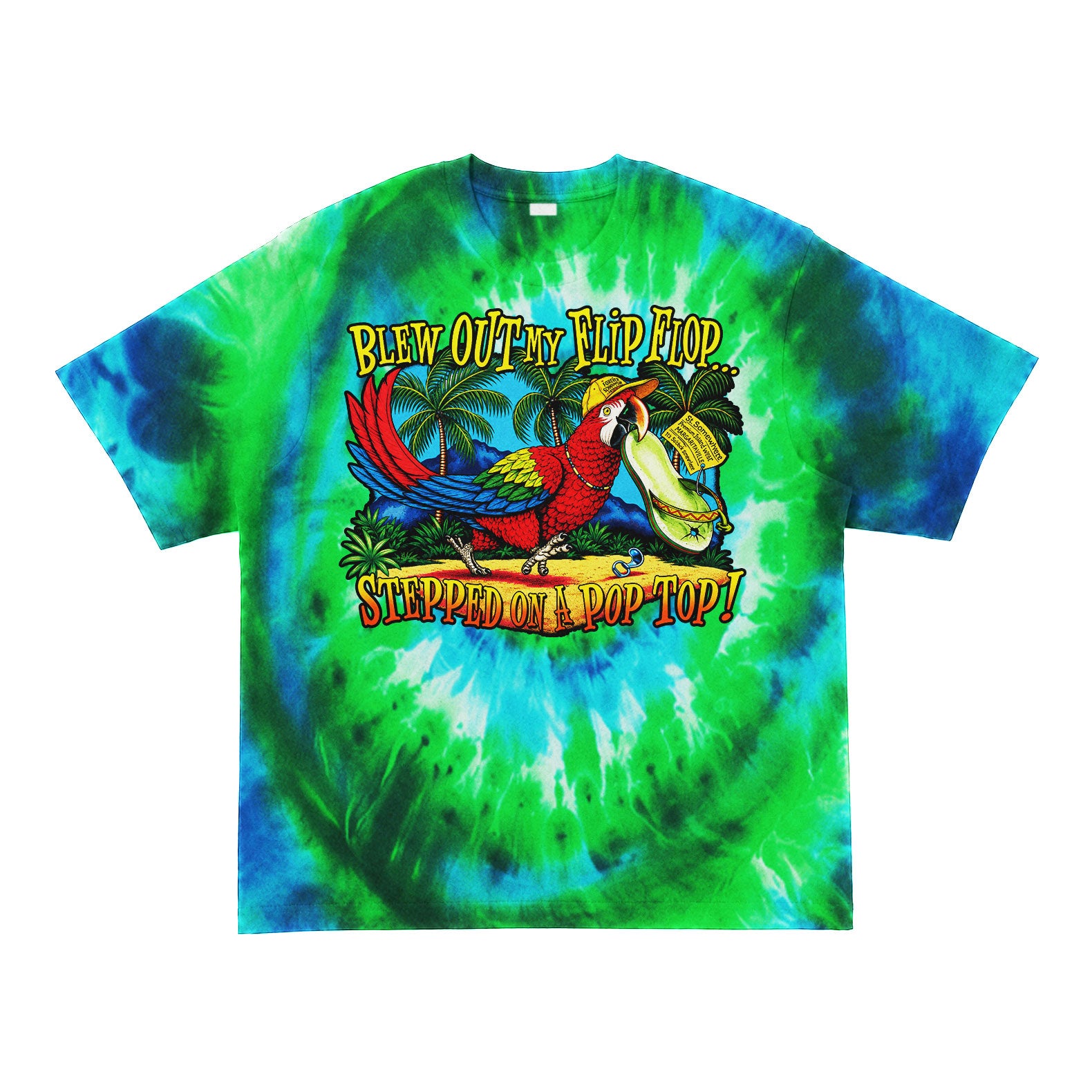 Blew Out My Flip Flop Parrot Tie Dye Shirt