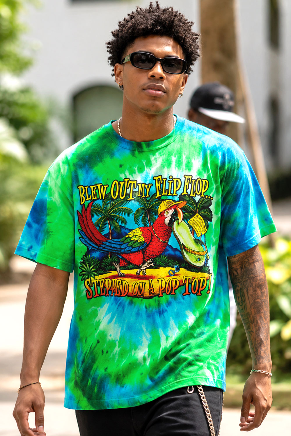 Blew Out My Flip Flop Parrot Tie Dye Shirt
