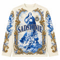 Blue Baroque Angel Graphic Long Sleeve Shirt
