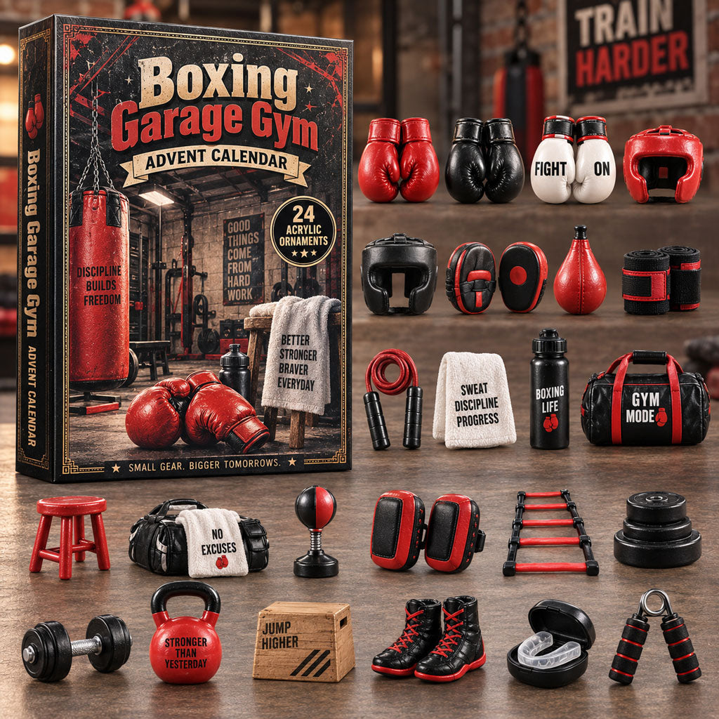 Boxing Garage Gym 24-Day Acrylic Ornament Advent Calendar 2026