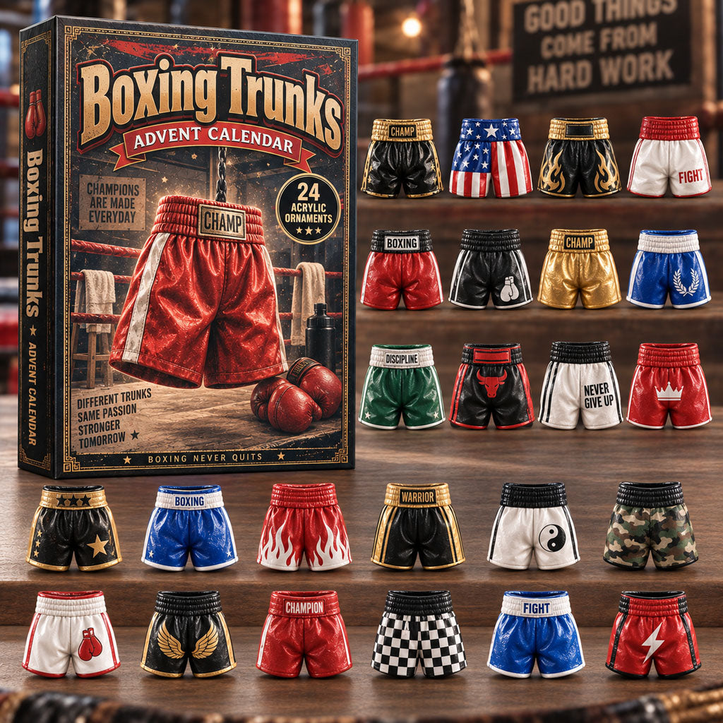 Boxing Trunks 24-Day Acrylic Ornament Advent Calendar