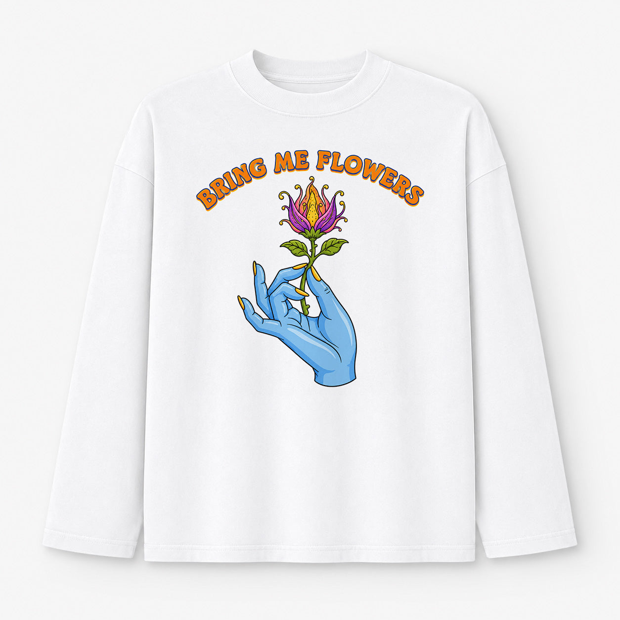 Bring Me Flowers Graphic Long Sleeve Shirt