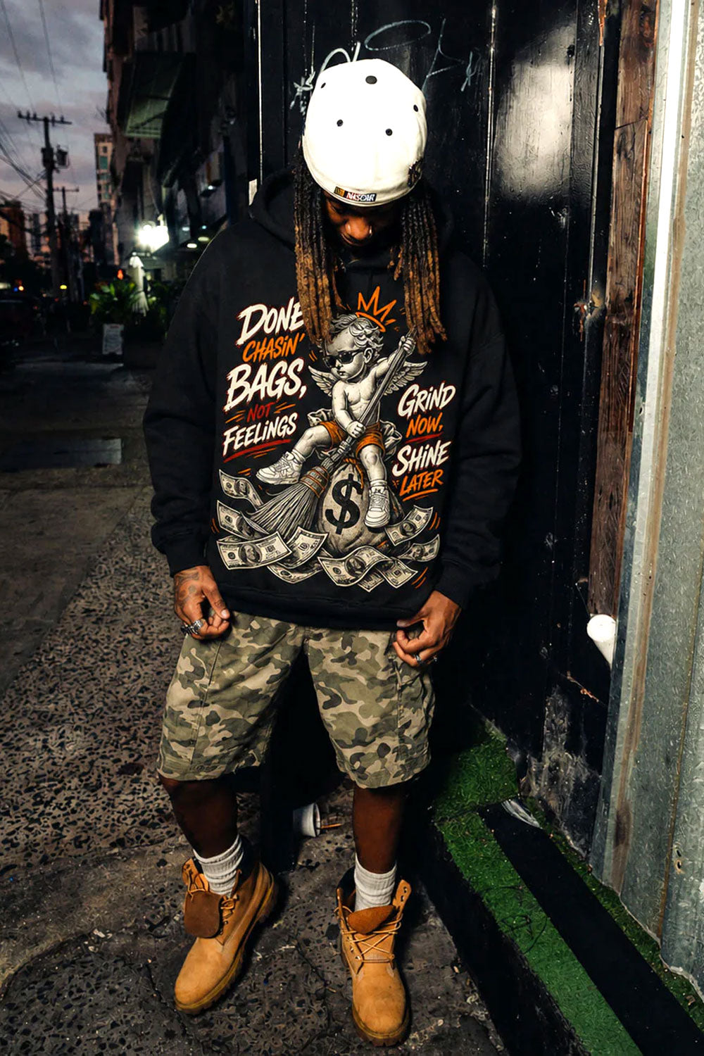 Chasin' Bags Grind Shine Black Crop Hoodie