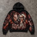 Chucky Tiffany Horror Graphic Hoodie