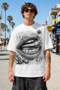 Cross Grillz Smoking Lips 420 Graphic T-Shirt