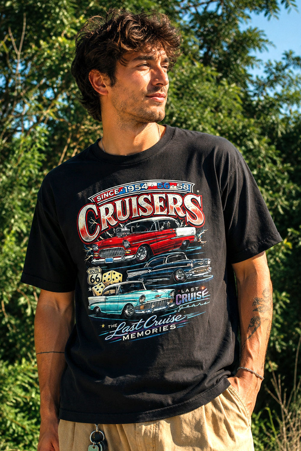 Cruisers Last Cruise Vintage Car Graphic Tee