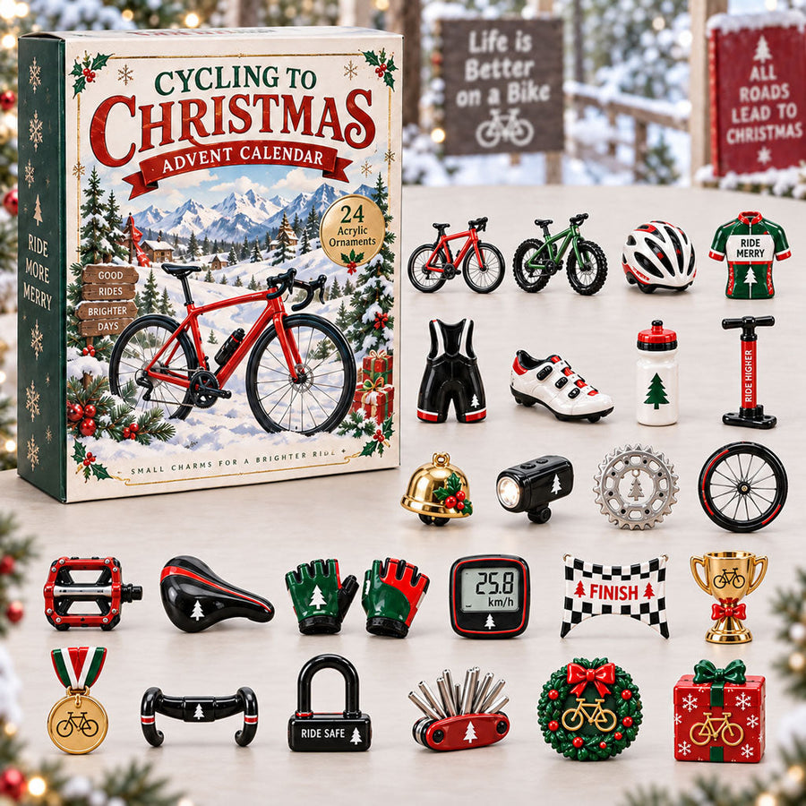Cycling to Christmas 24-Day Acrylic Ornament Advent Calendar 2026