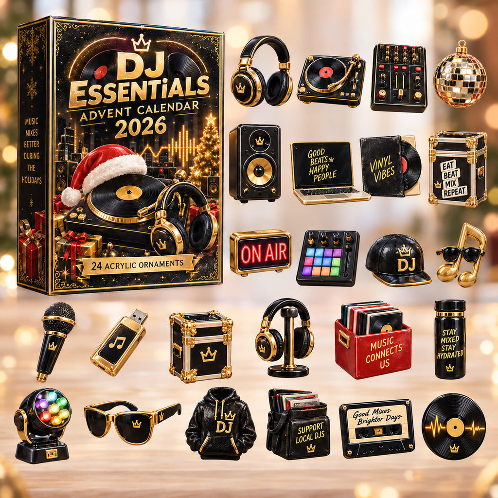 DJ Essentials Turntable Music Advent Calendar 24 Day Gift