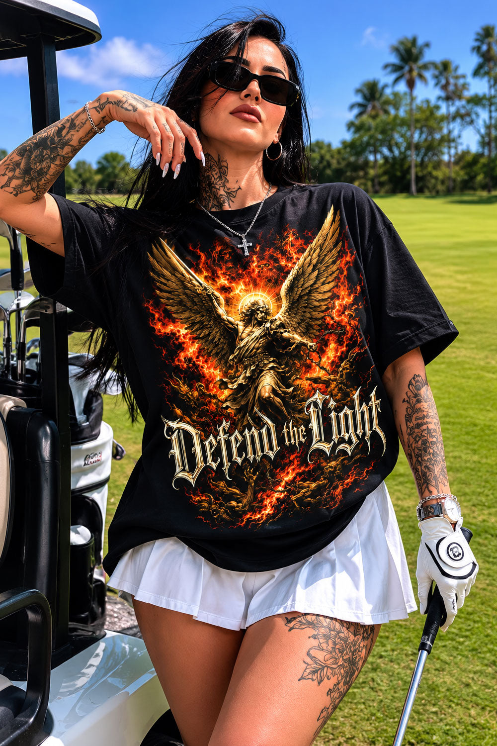 Defend the Light Angel Graphic T-Shirt