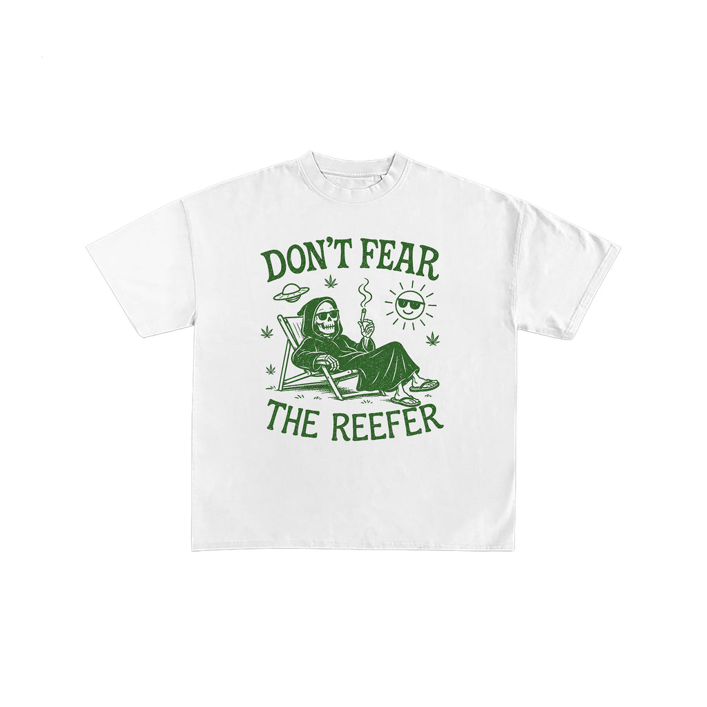 Don't Fear the Reefer Grim Reaper White T-Shirt