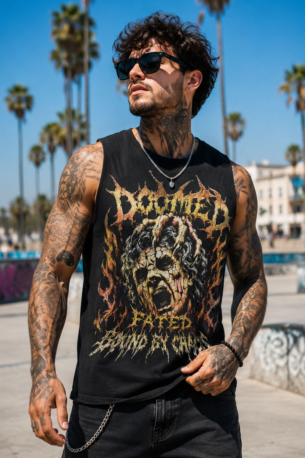 Doomed Fated Bound By Chaos Sleeveless Tee