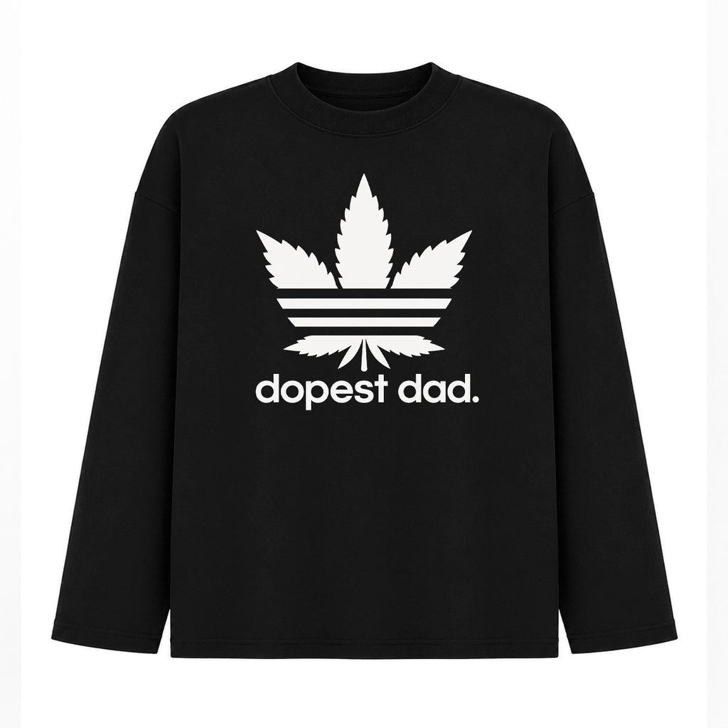 Dopest Dad Graphic Long Sleeve Shirt