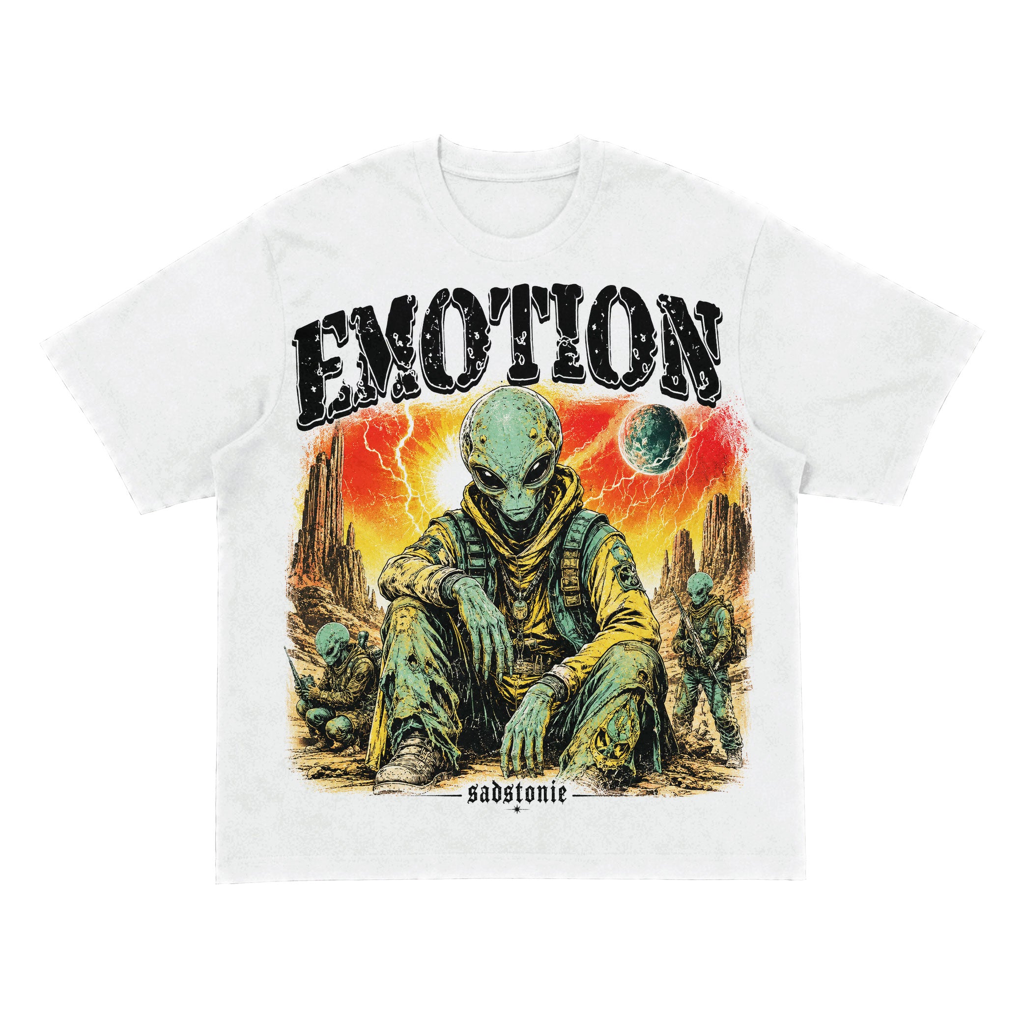 Emotion Alien Sci-Fi Graphic T-Shirt
