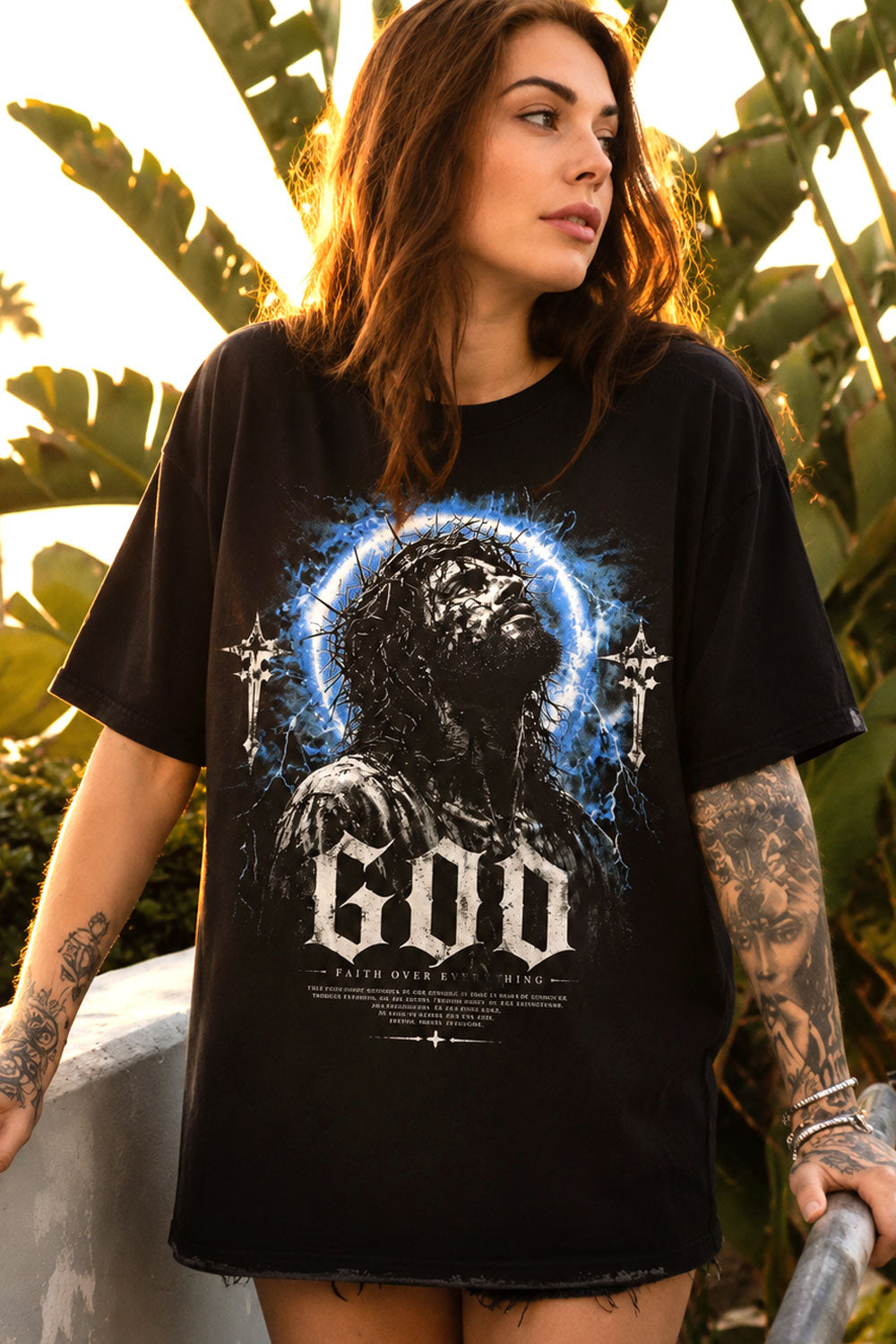 Faith Over Everything Jesus Graphic Tee