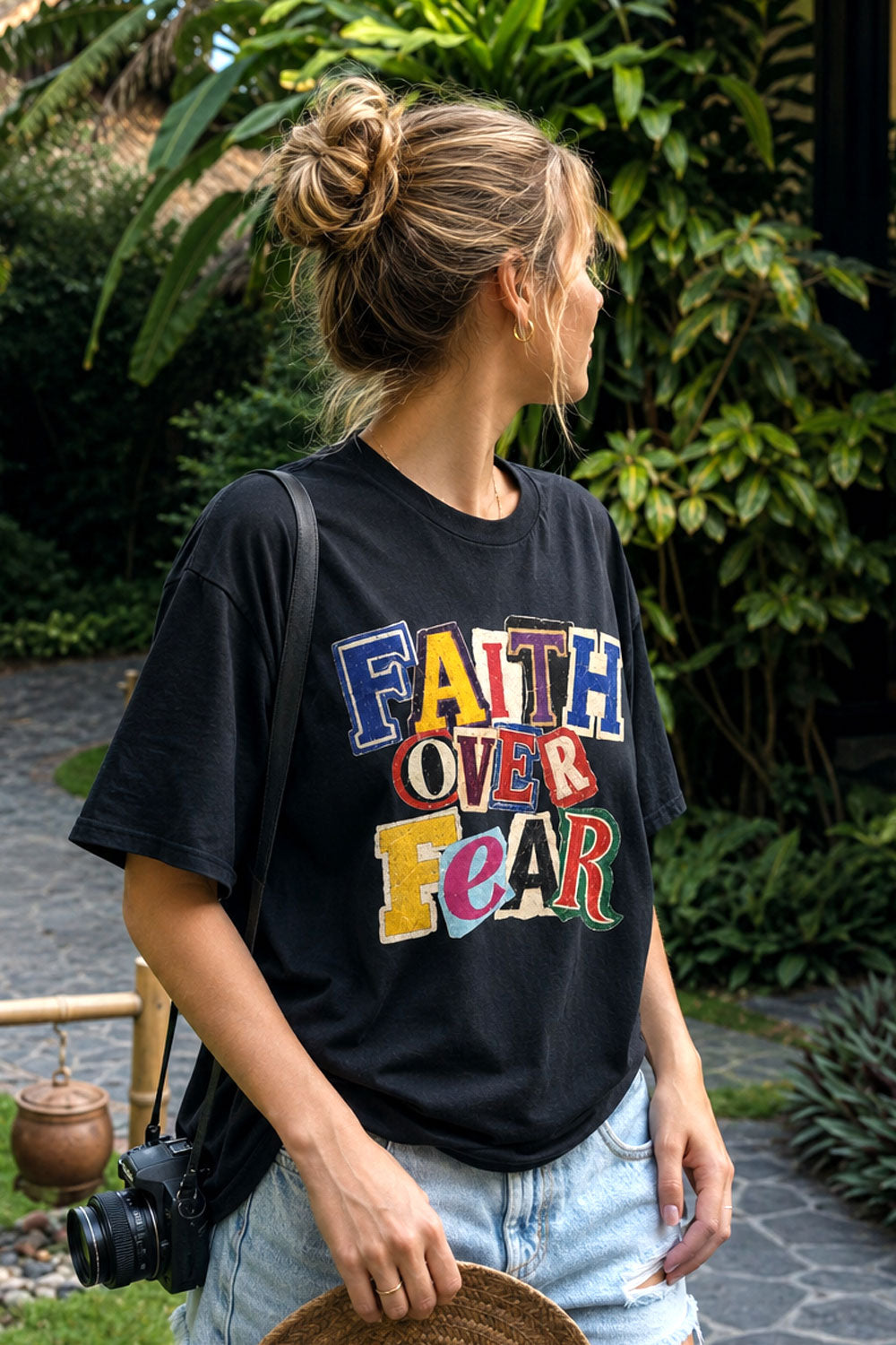 Faith Over Fear Graphic Streetwear T-Shirt