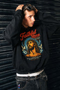 Faithful Always Vintage Graphic Cropped Hoodie